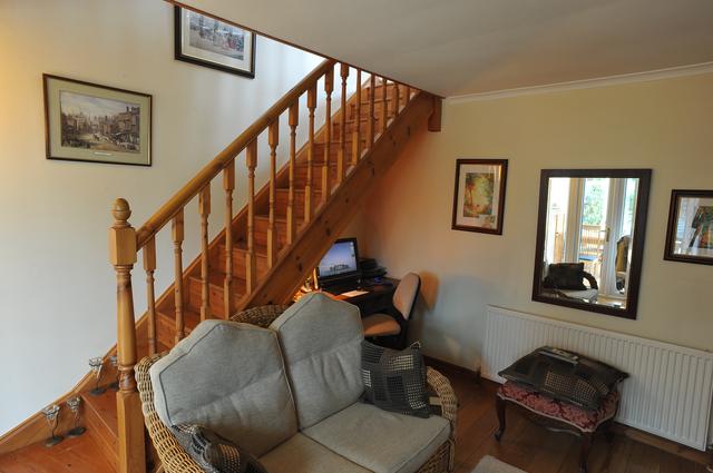 open plan stairs with understairs office to loft conversion 
